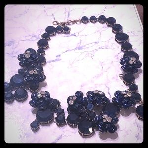 Stunning Blue Crystal Statement Necklace